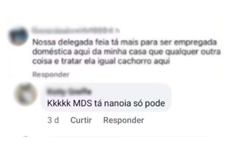 Delegado foi alvo de comentários ofensivos nas redes sociais 