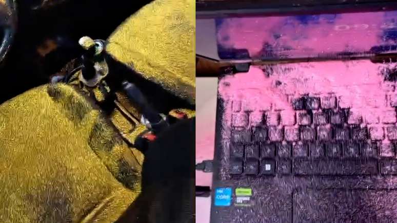 Jovem espalhou glitter por móveis, eletrodomésticos e até no carro do ex