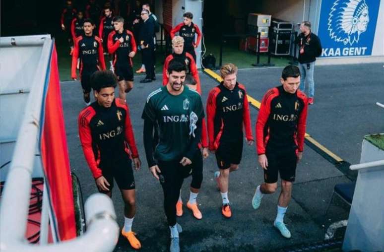 Treino de preparação da Bélgica para o duelo com a Macedônia do Norte –