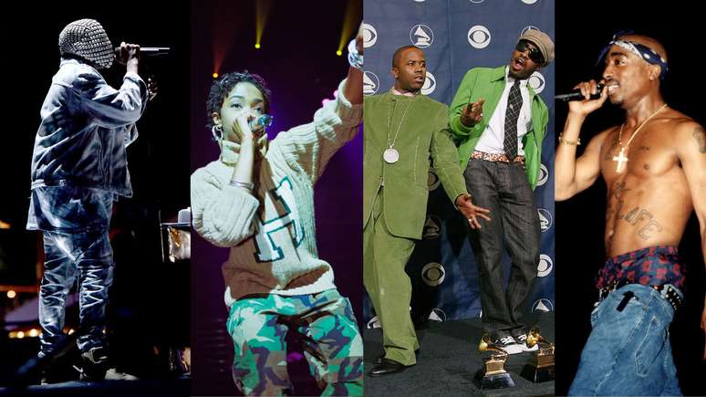 Pitchfork divulga sua lista dos 100 melhores álbuns de rap de todos os tempos, destacando obras de Mobb Deep, 2Pac e Nas no top 5, com ênfase na diversidade do gênero (Fotos: Getty Images)