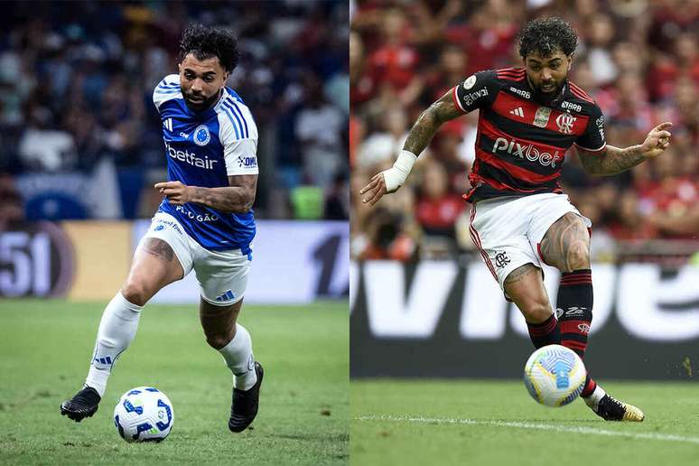 Gabigol, que se tornou &iacute;dolo no Flamengo, hoje defende o Cruzeiro &ndash; Fotos: Gustavo Aleixo / Cruzeiro e Marcelo Cortes / Flamengo