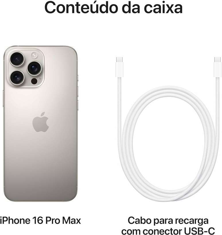 Apple iPhone 16 Pro Max (256 GB) – Titânio natural