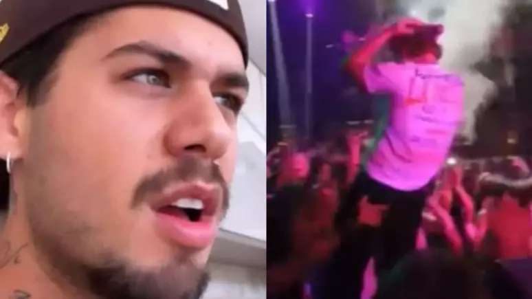 Zé Felipe reage após ter parte íntima apalpada por mulher em show