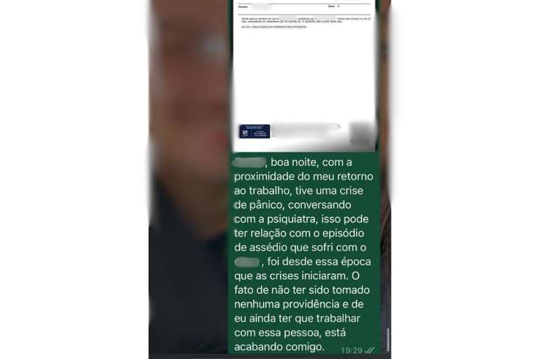 Funcionária relatou que estava sendo vítima de assédio