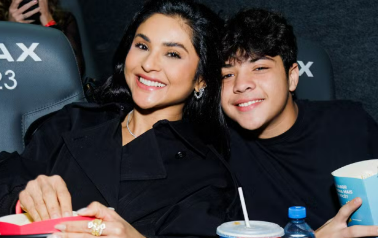 Mileide Mihaile e o filho, Yhudy, de 14 anos