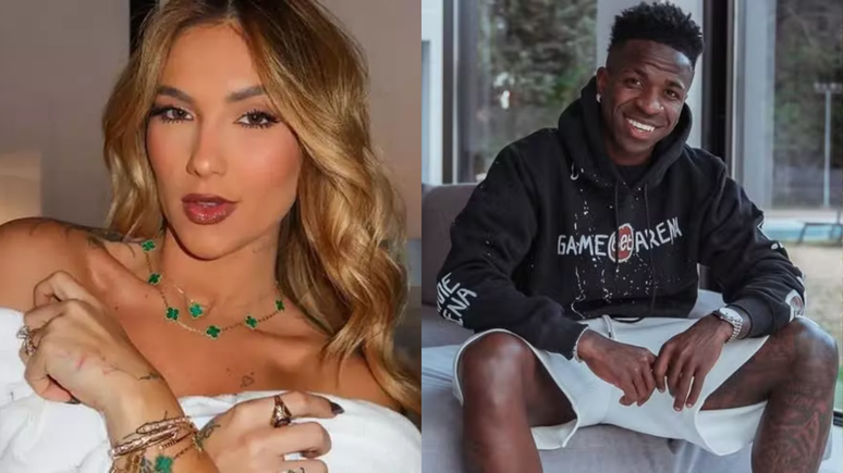 Virginia Fonseca recebe irmão e sobrinho de Vini Jr. em sua mansão