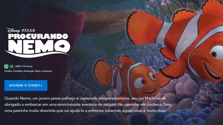 Filme Procurando Nemo &ndash;