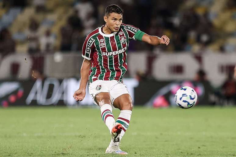 Thiago Silva em ação pelo Fluminense, no Brasileirão –