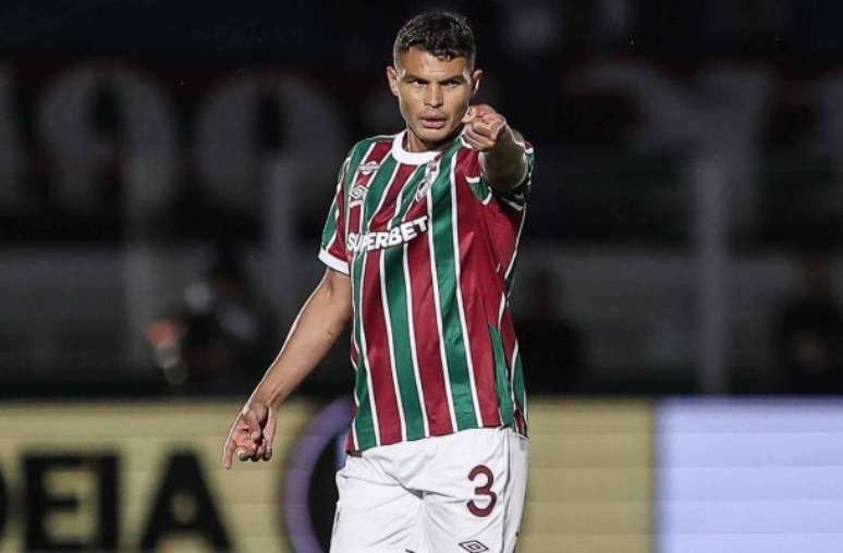 Thiago Silva em ação pelo Fluminense, no Brasileirão –
