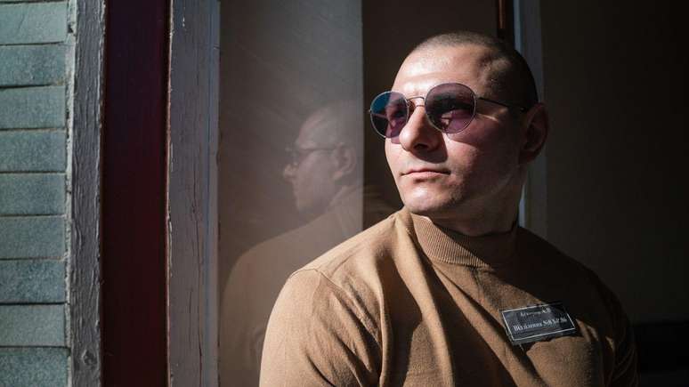 Andrii Askerov cumpre 18 meses de uma pena de pris&atilde;o de seis anos, mas est&aacute; prestes a ser libertado para lutar contra os russos