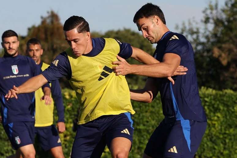 Atividade de prepara&ccedil;&atilde;o da It&aacute;lia antes de encarar Israel &ndash;