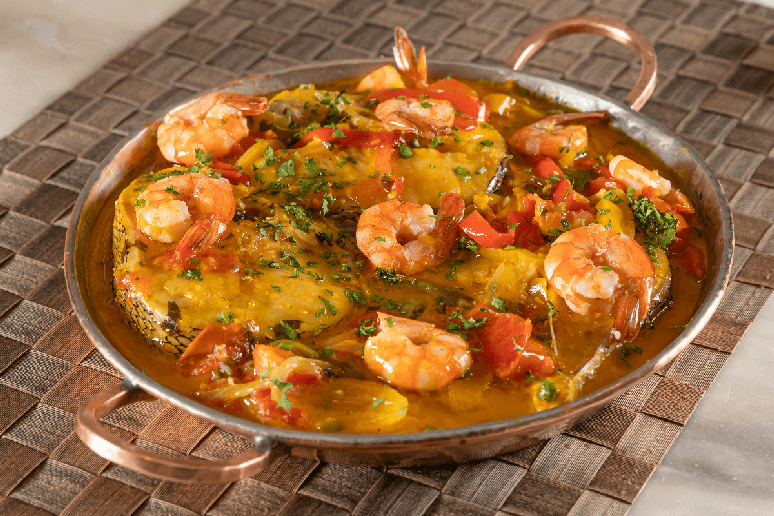White fish moqueca with creamy coconut rice White fish moqueca with creamy coconut rice
