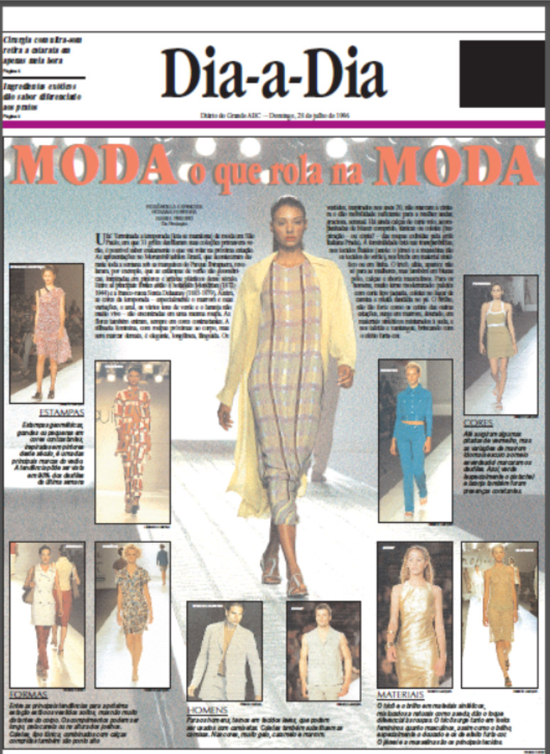 Cobertura final da 1ª edição do Morumbi Fashion no DGABC – no canto inferior à direita, Gisele Bündchen 