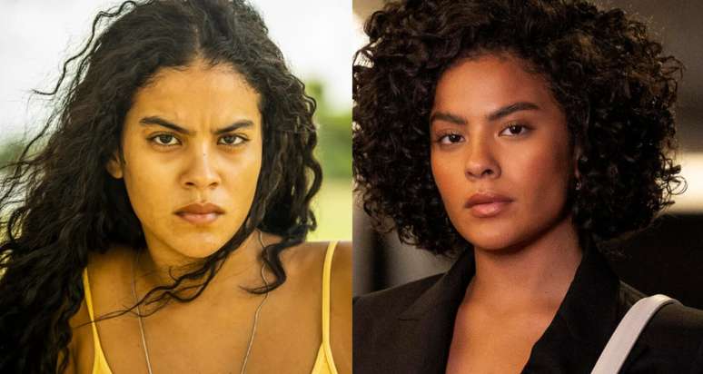 Bella Campos como Muda em 'Pantanal' e Fátima em 'Vale Tudo': remake rural teve a audiência sonhada pelo remake atual