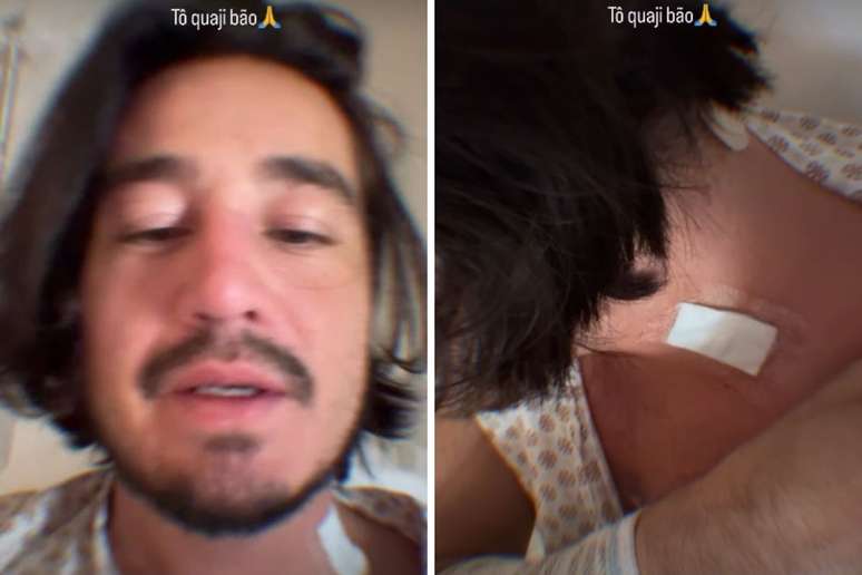 Tiago Iorc grava vídeo em hospital