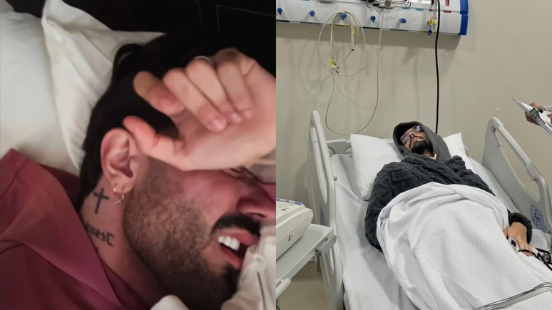 Luan Pereira usa morfina para suportar crise de pedra nos rins 'Dor descarada'