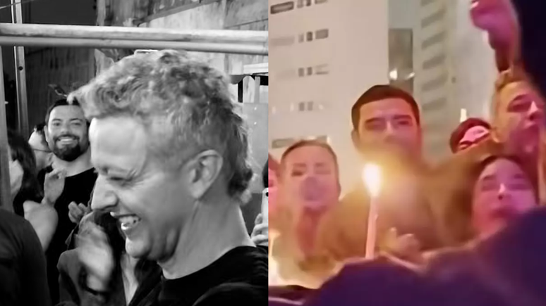 Lucas Lima comemora aniversário e recebe Sandy e seu atual namorado