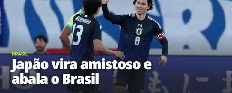 Imprensa internacional detona atuação do Brasil diante do Japão em amistoso –