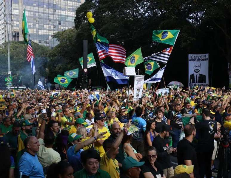 Ato em apoio ao ex-presidente da República Jair Bolsonaro na Avenida Paulista, em 29 de junho de 2025