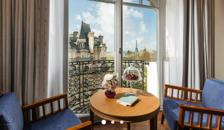 The Eiffel Deluxe rooms with balcony offer breathtaking views of the Eiffel Tower The Eiffel Deluxe rooms with balcony offer breathtaking views of the Eiffel Tower