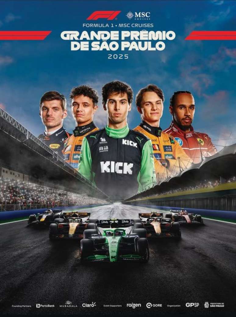 Grande Prêmio de São Paulo divulga pôster oficial da corrida