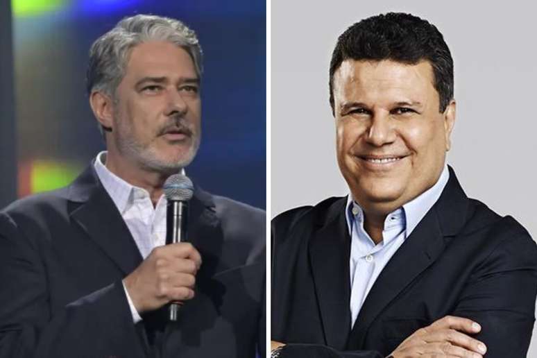 William Bonner, jornalista, e Téo José, narrador