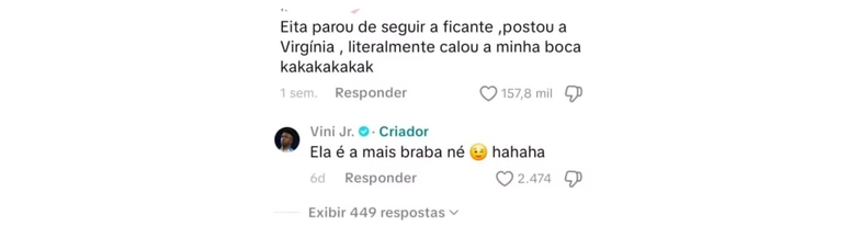 Print of Vini Jr.'s comment