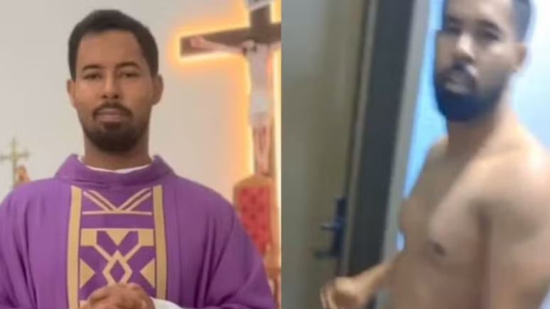 Vídeo: Padre é flagrado com noiva de fiel em residência de paróquia em MT / Reprodução: X