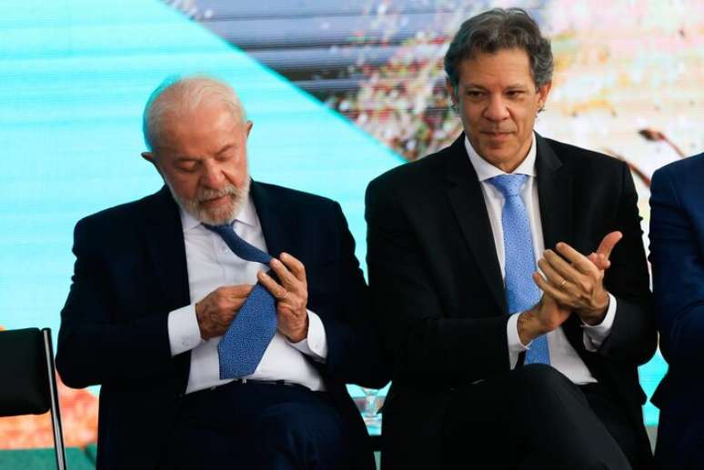 O presidente Lula e o ministro da Fazenda, Fernando Haddad