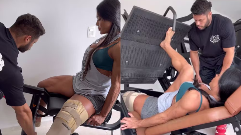 Gracyanne Barbosa ignora risco de ficar assimétrica por treinar apenas uma perna