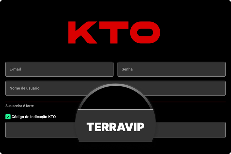 Utilize o cupom KTO ao abrir sua conta na casa