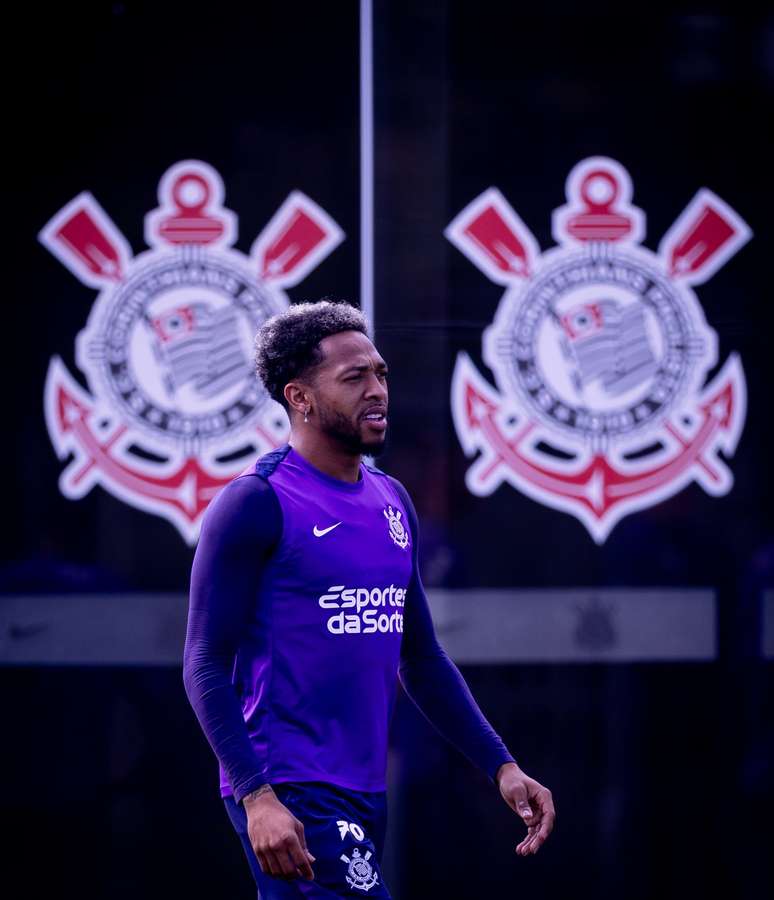 José Martínez durante o treino do Corinthians 