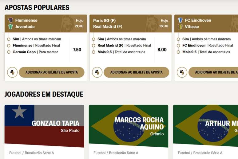 Casa tem diversos mercados em esportes