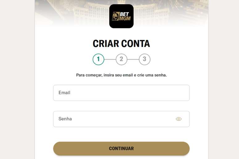 Cadastro na plataforma é bastante simples