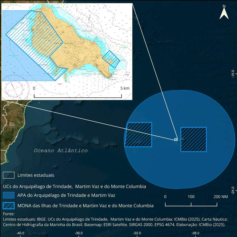 Localização da Ilha da Trindade