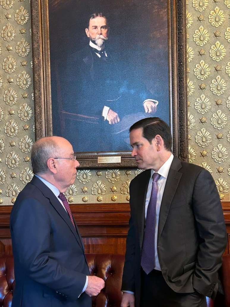 Vieira e Marco Rubio em reunião na Casa Branca 