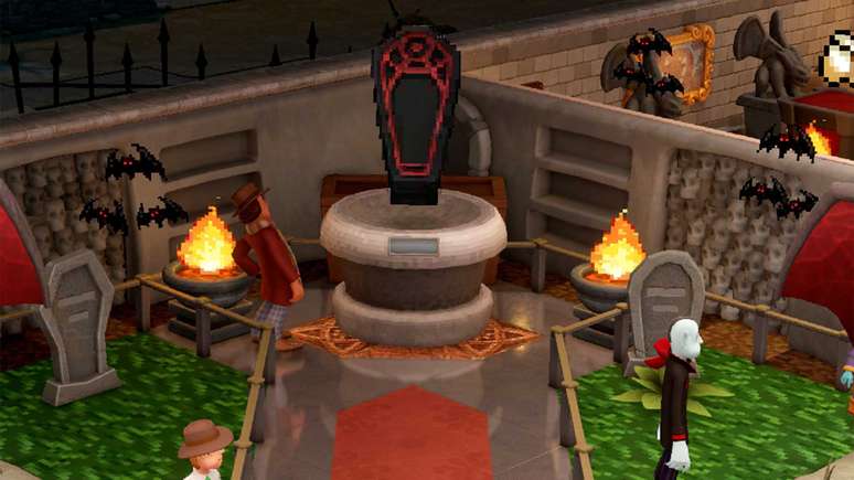 Two Point Museum ganha conteúdos gratuitos de Vampire Survivors 