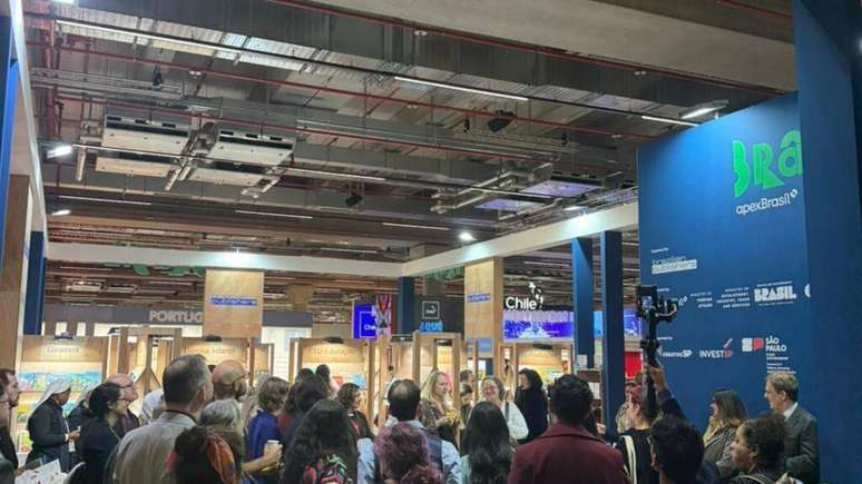 Estande brasileiro na Feira do Livro de Frankfurt de 2025.