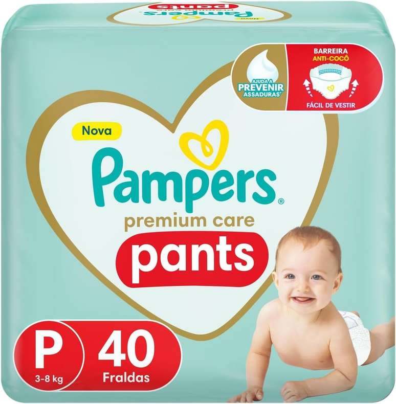 Fralda Pampers Pants Premium Care P