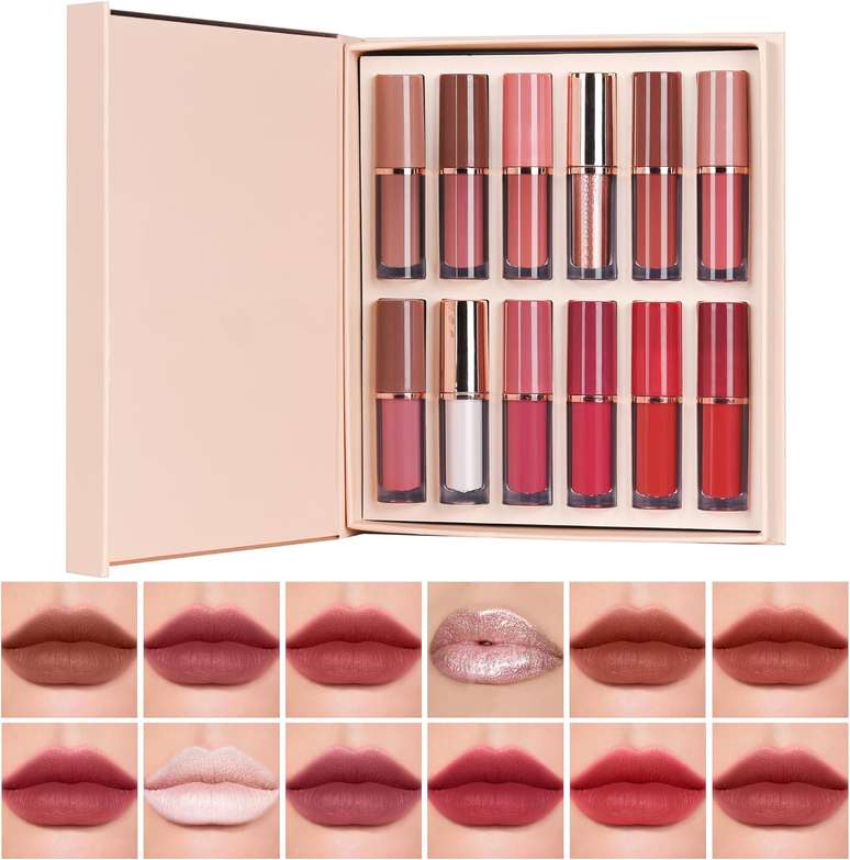 Batom Lip Liner Conjunto Batom liquido