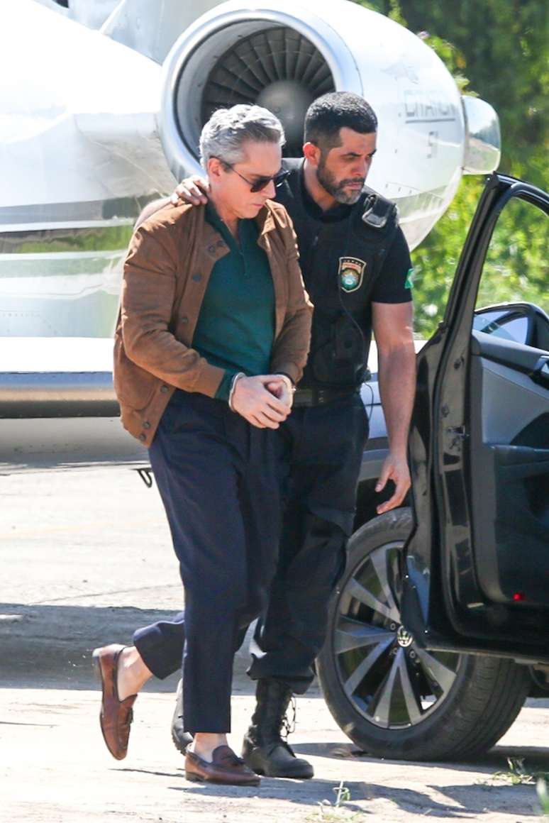 Alexandre Nero em gravação de Vale Tudo