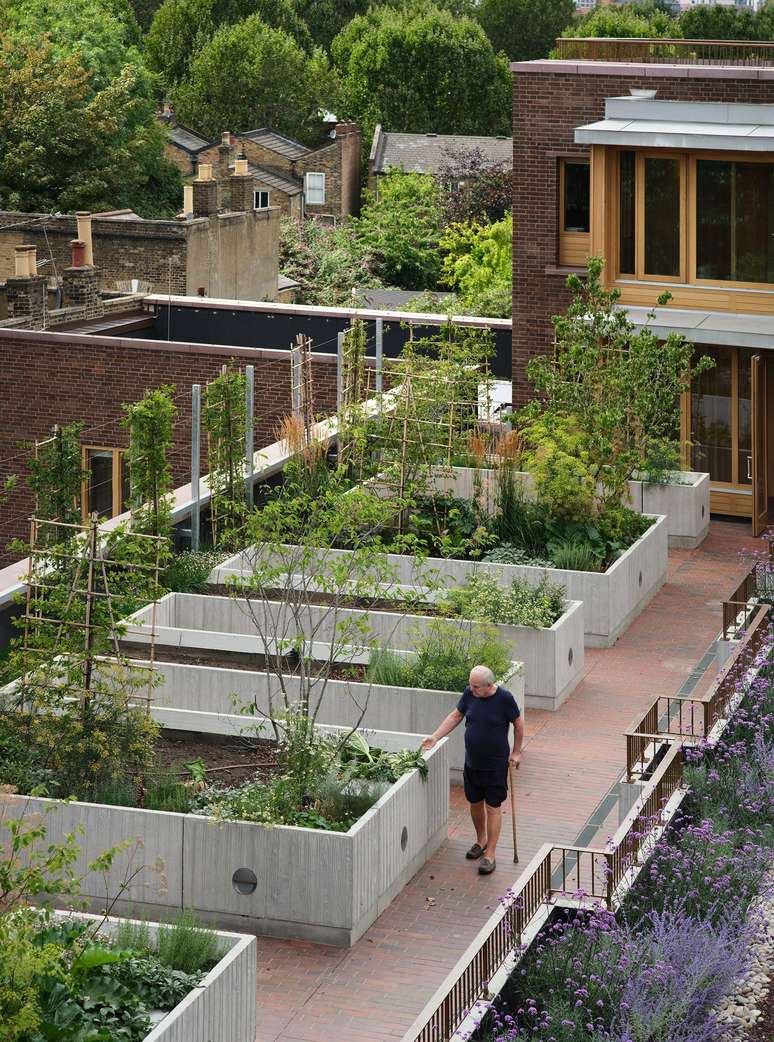 The garden is one of the community spaces aimed at residents The garden is one of the community spaces aimed at residents