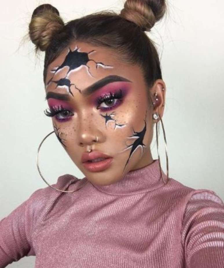 Fa&ccedil;a o efeito de pele rachada &ndash;