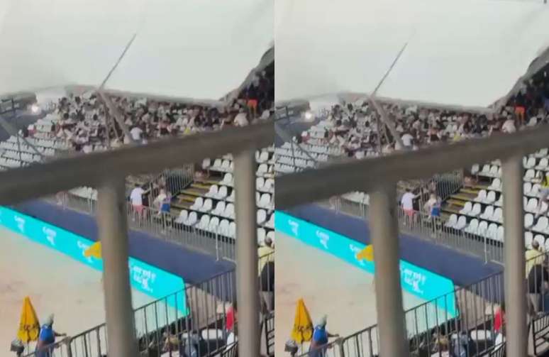 Cobertura de arquibancada cai em torneio em Ribeirão Preto