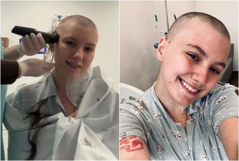 Isabel Veloso shaves her hair for the sixth time before the bone marrow transplant: “The last one, God willing”
