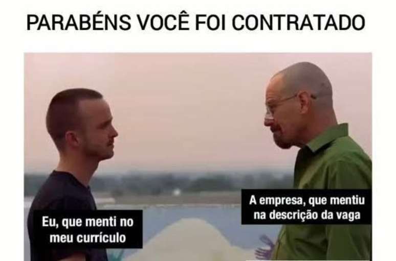 Brincadeiras sobre vagas de emprego nas redes sociais 