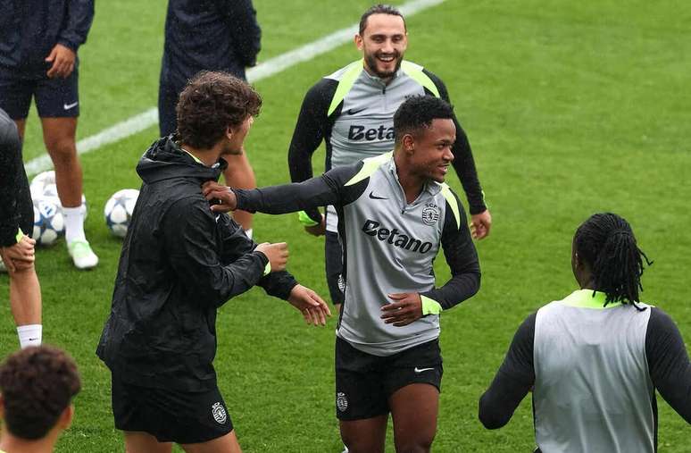 Anima&ccedil;&atilde;o n&atilde;o falta no grupo do Sporting para o jogo desta quarta-feira contra o Olympique.