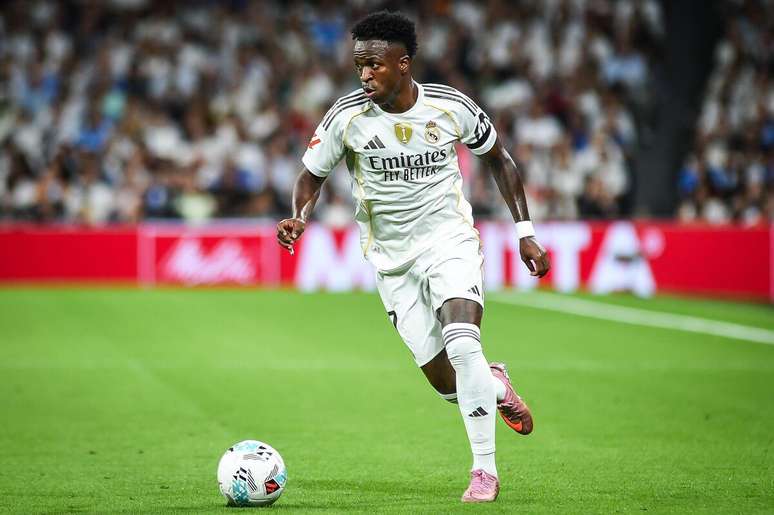 Vinicius Júnior (Real Madrid) durante jogo contra o Villarreal, no dia 04.10.2025 