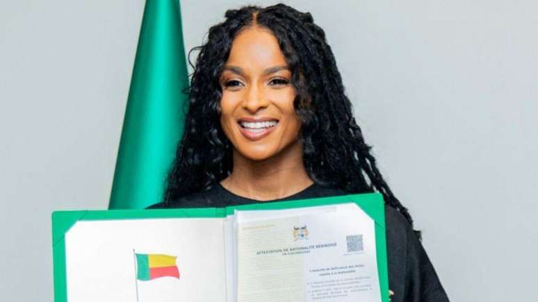 A cantora americana Ciara recebeu em julho a cidadania do Benin
