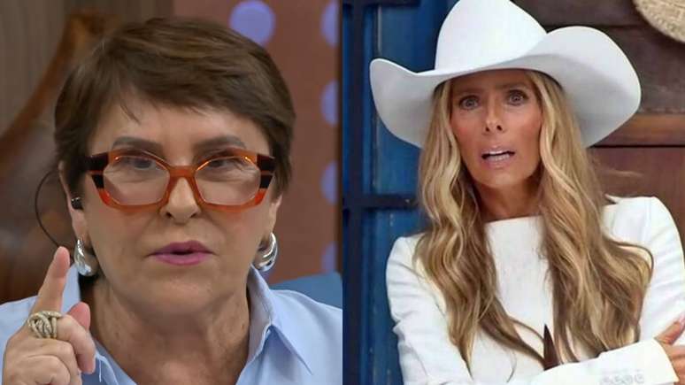 M&aacute;rcia Sensitiva e Adriane Galisteu, apresentadora de A Fazenda 17 (Reprodu&ccedil;&atilde;o/Band/Record)